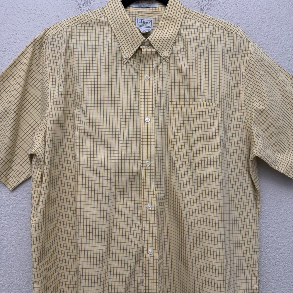 L.L. Bean Men's Wrinkle Free Traditional Fit Short Sleeve Button Down Shirt XL - Picture 3 of 11